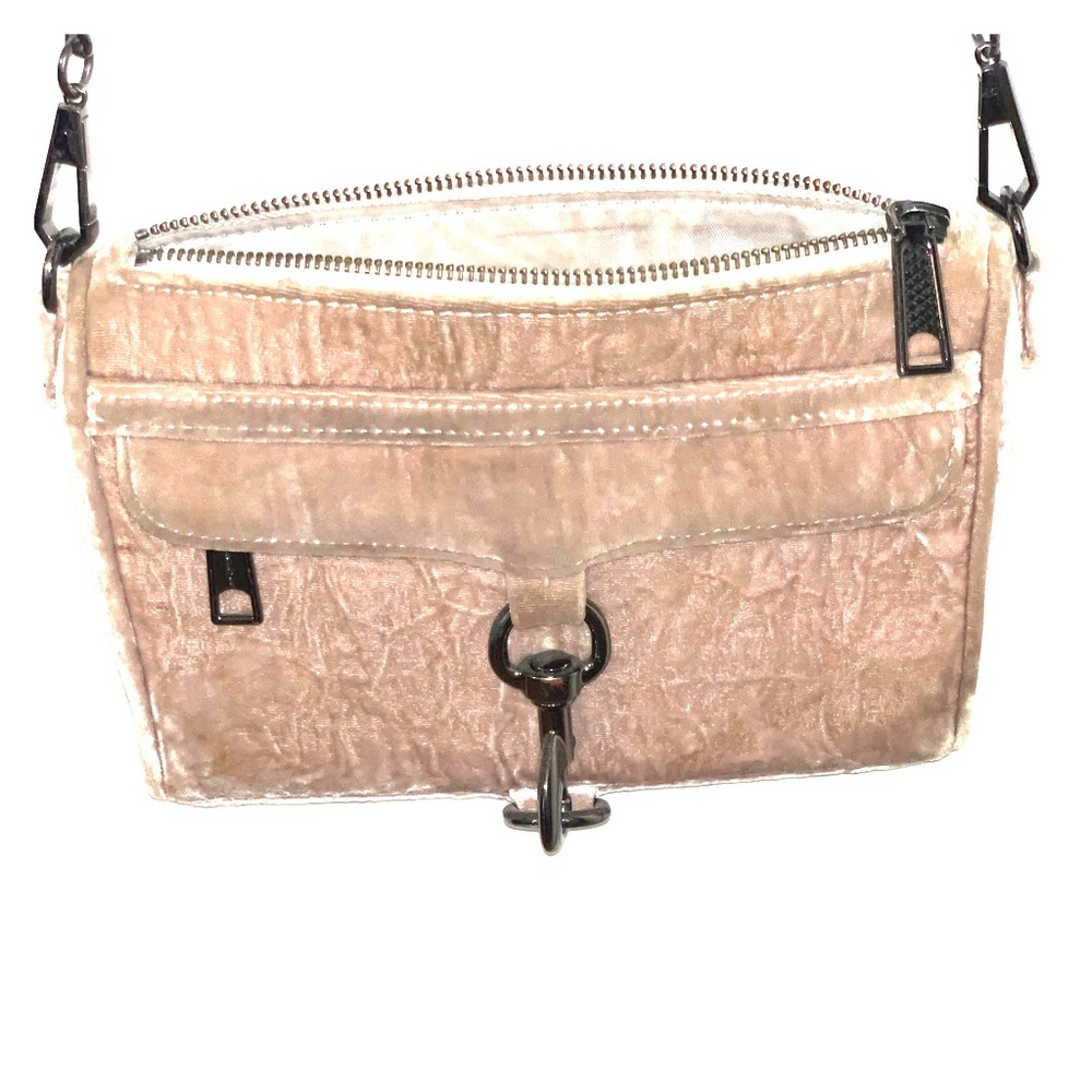 Rebecca Minkoff crossbody pink velvet purse